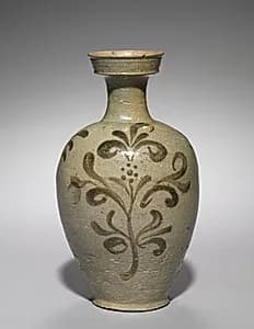 Vase with Floral Design by Unknown Artist