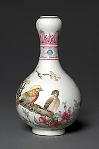 Vase with Golden Pheasants by Unknown Artist