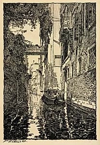 Venetian Canal by William Wentworth Stevens (American)