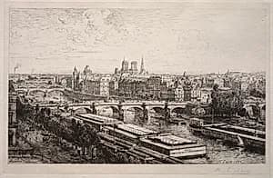 View from the Louvre by Maxime Lalanne (French, 1827–1886)