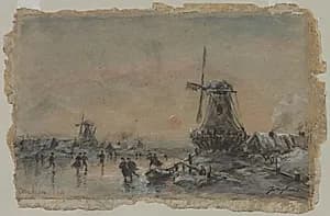 View of Arnheim (recto) by Johan Barthold Jongkind (Dutch, 1819–1891)