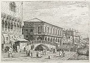 Views:  The Prison, Venice by Antonio Canaletto (Italian, 1697–1768)