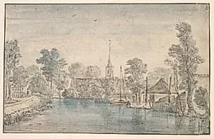 Village on a River by Jan Jansz den Uyl (Dutch, 1595/96–1639/40)