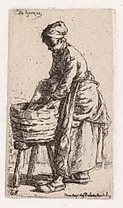 Washerwoman by Charles-Émile Jacque (French, 1813–1894)