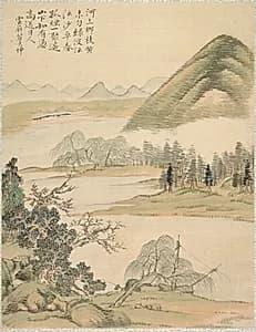 Willow Branches in Spring by Tsubaki Chinzan (Japanese, 1801–1854)