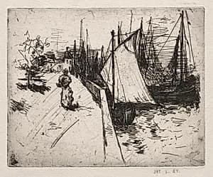 Woman on Quay, Honfleur