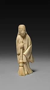 Woman with Broom by Unknown Artist
