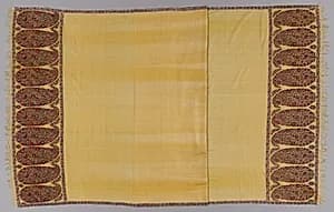Yellow Long Shawl by Unknown Artist