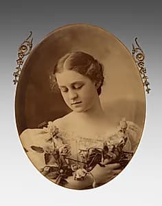 Young Woman Holding Roses by James Arthur (American, born Canada, 1855–1912)