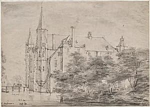 Zuylen Castle Near Utrecht by Roelant Roghman (Dutch, 1627–1692)