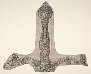 Design for a Sword Hilt by Unknown Artist