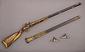 Double-Barreled Flintlock Shotgun with Exchangeable Percussion Locks and Barrels by Léopold Bernard|Nicolas Noël Boutet|B. Montagnon|G. Zaoué