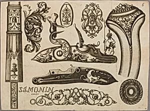 Engraving of Firearms Ornament by Claude Simonin