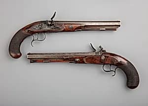 Flintlock Duelling Pistol by Simeon North