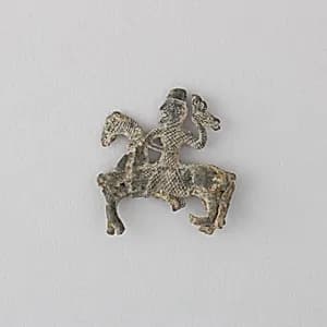 Man on Horseback with Falcon by Unknown Artist