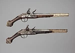 Pair of Flintlock Pistols by Unknown Artist