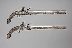 Pair of Flintlock Pistols by Unknown Artist