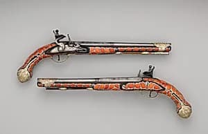 Pair of Flintlock Pistols by Unknown Artist