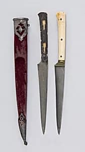 Pair of Knives with Sheath by Unknown Artist