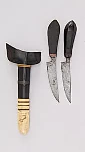 Pair of Knives with Sheath by Unknown Artist