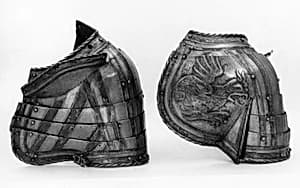 Pair of Pauldrons (Shoulder Defenses) by Unknown Artist