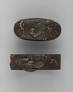 Sword-Hilt Collar and Pommel (Fuchigashira) by Unknown Artist