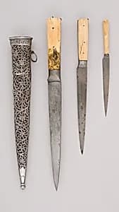Three Knives with Sheath by Unknown Artist