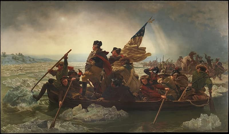 19th Century Art — Washington Crossing the Delaware (1851) by Emanuel Leutze
