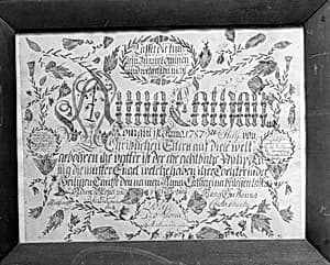 Birth and Baptismal Certificate by Unknown Artist