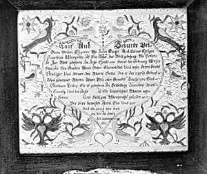 Birth and Baptismal Certificate by Unknown Artist