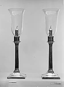 Candlestick with Shade by Unknown Artist