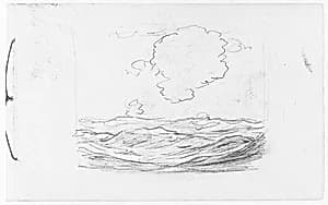 Clouds over Water (Long Island Sound?) (from Sketchbook) by Henry Ward Ranger