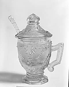 Covered Mustard Pot and Spoon by Unknown Artist