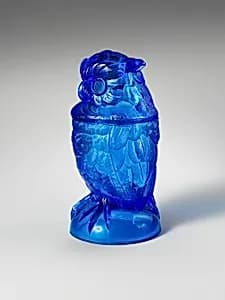 Covered Owl Jar by Atterbury and Company