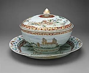 Covered Punch Bowl by Unknown Artist