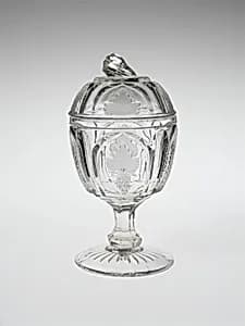 Covered Sugar Bowl by Boston & Sandwich Glass Company