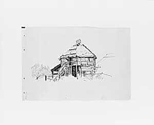 Dwelling (from Sketchbook X) by William Trost Richards