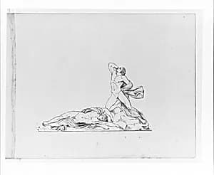 Dying Warriors (from Sketchbook) by John Quincy Adams Ward