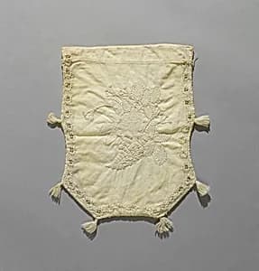 Embroidered Reticule by Martha Kittredge, New England