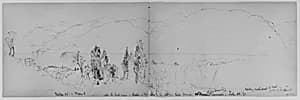 Fishkill Mountain, 1871 (from Sketchbook) by Daniel Huntington