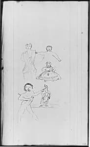 Five Various Figures (from Sketchbook) by John William Casilear