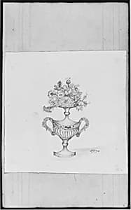 Floral Urn (from Sketchbook) by John William Casilear