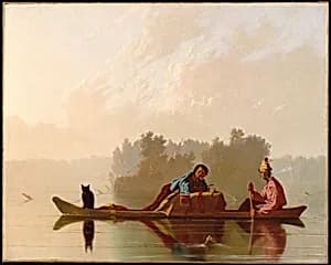 Fur Traders Descending the Missouri by George Caleb Bingham