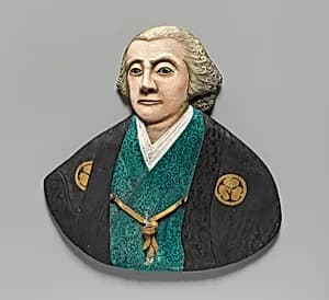 George Washington in Japanese Costume by Miyagawa Kozan