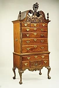 High chest of drawers by Unknown Artist