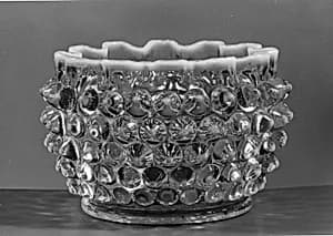 Hobnail finger bowl by Hobbs, Brockunier and Company