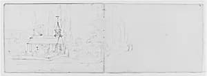 Landscape with Schoolhouse (from Sketchbook) by Asher Brown Durand