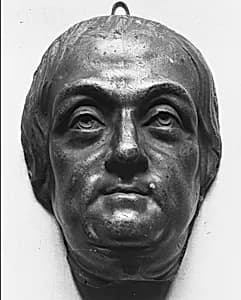 Mask Cast of Benjamin Franklin by Unknown Artist