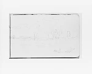 Mountain Landscape Sketch (from Sketchbook) by Albert Bierstadt