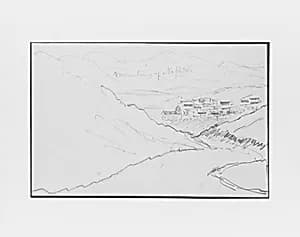 Mountains of Naphtali (?) (from Sketchbook) by Mary Newbold Sargent